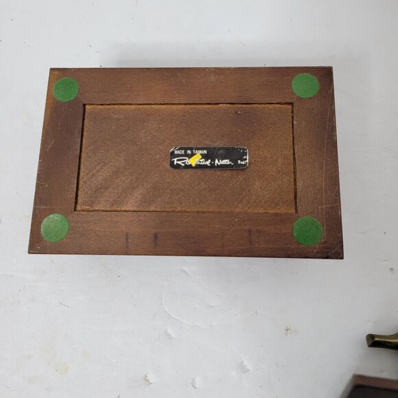 Vintage Brass and Wood Hand Crafted Box Made in Taiwan Rosential Netter - Picture 15 of 16
